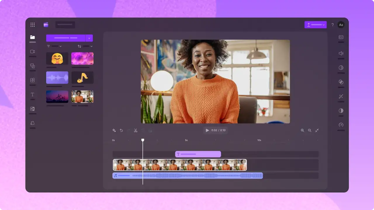 Clipchamp video editor interface Windows