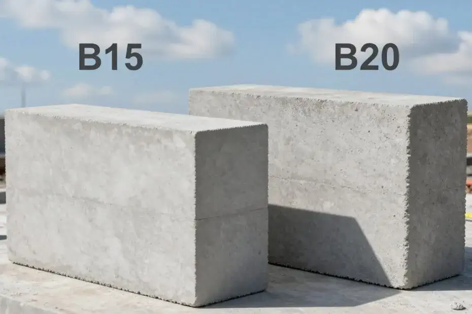 bloczek fundamentowy B15 B20 por&oacute;wnanie