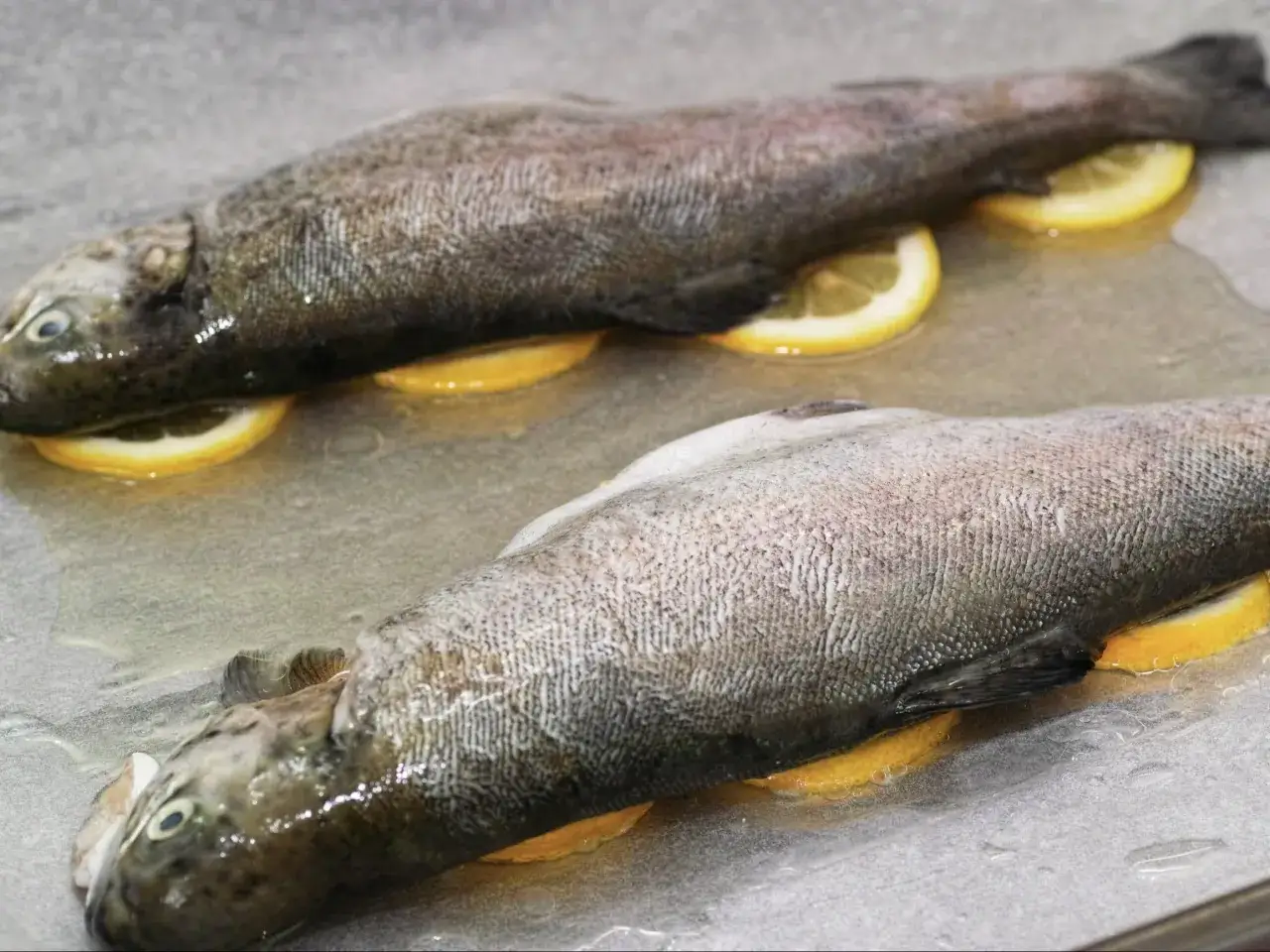 Kupowanie świeżej ryby dotyk