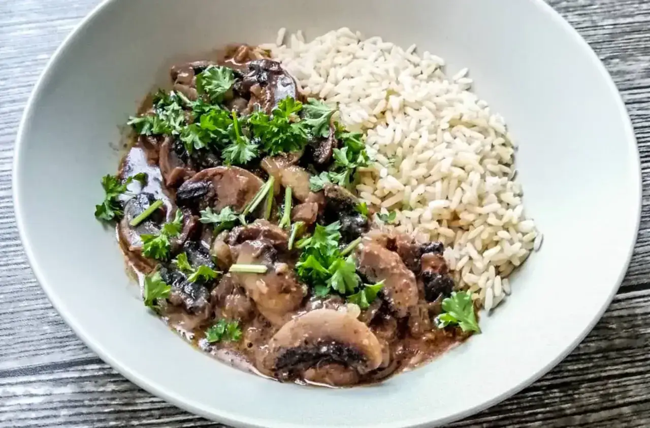 Wegetariańskie dania z pieczarkami