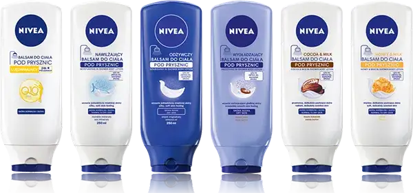 Nivea balsamy pod prysznic rodzaje