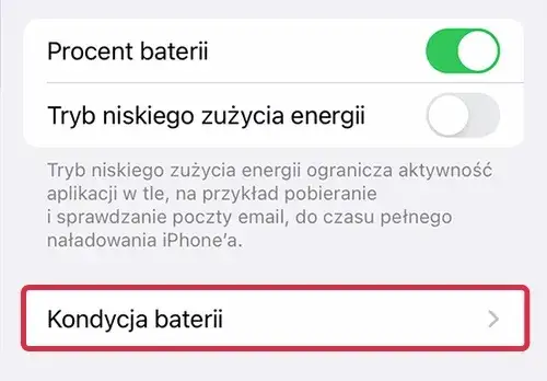 kondycja baterii iphone 80%