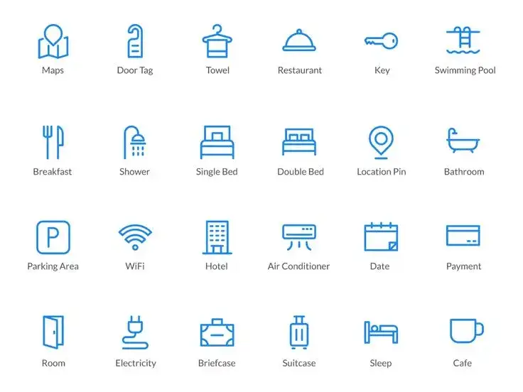 Hotelbuchungs Apps Logos