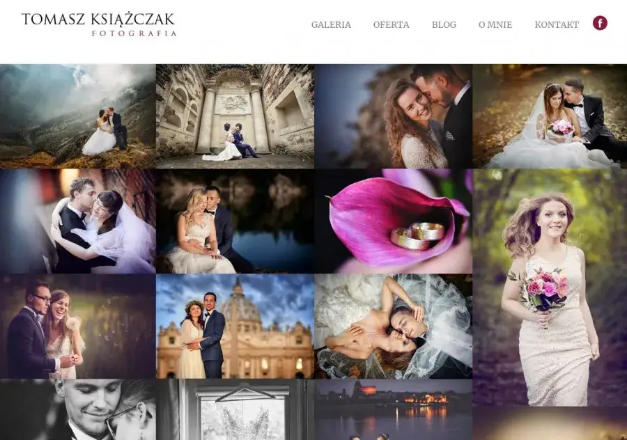 Przykładowe portfolio fotografa ślubnego, różnorodność stylów