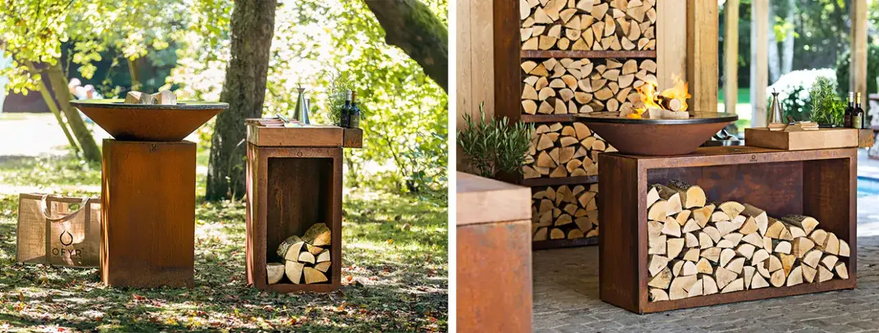 nowoczesne grille gazowe zabudowane paleniska ogrodowe ofyr