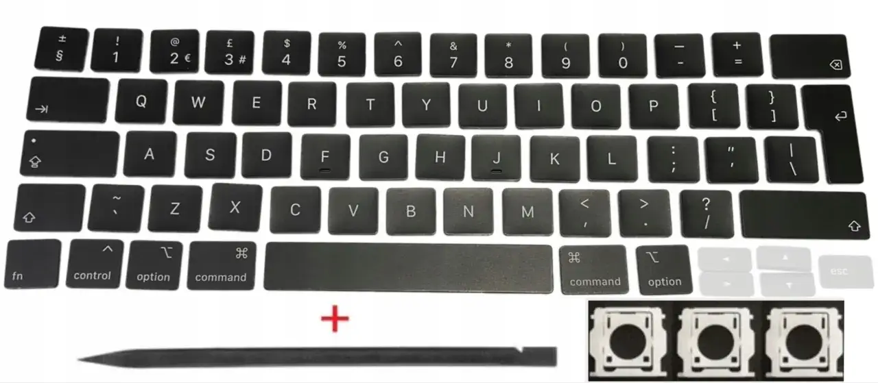 Klawiatura MacBooka z wyróżnionym klawiszem Option