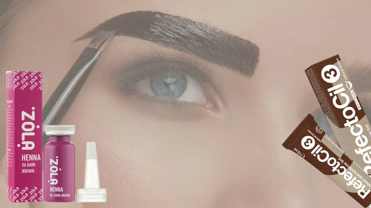 kobieta z pięknymi brwiami, henna brwi przed i po, częstotliwość henny brwi