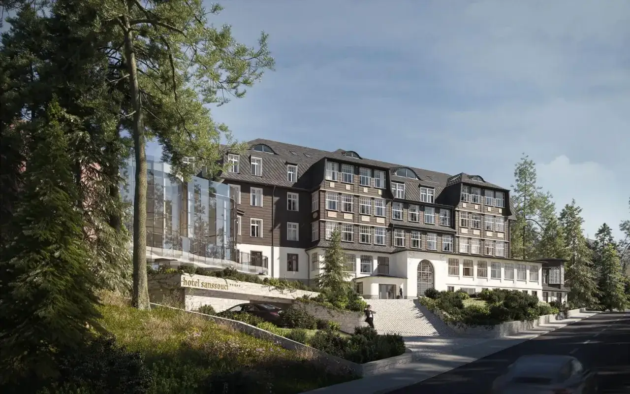 Hotel Sanssouci Karpacz wizualizacje wnętrz i zewnętrza