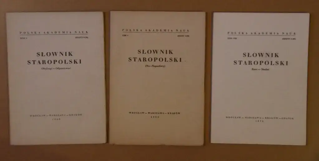 Słownik staropolskich nazw osobowych tomy książki
