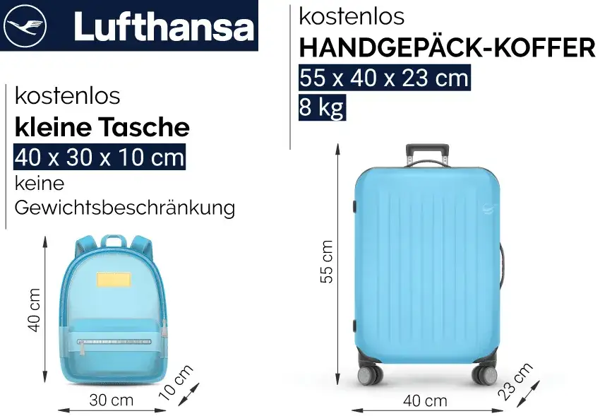 Lufthansa Handgep&auml;ck Ma&szlig;e