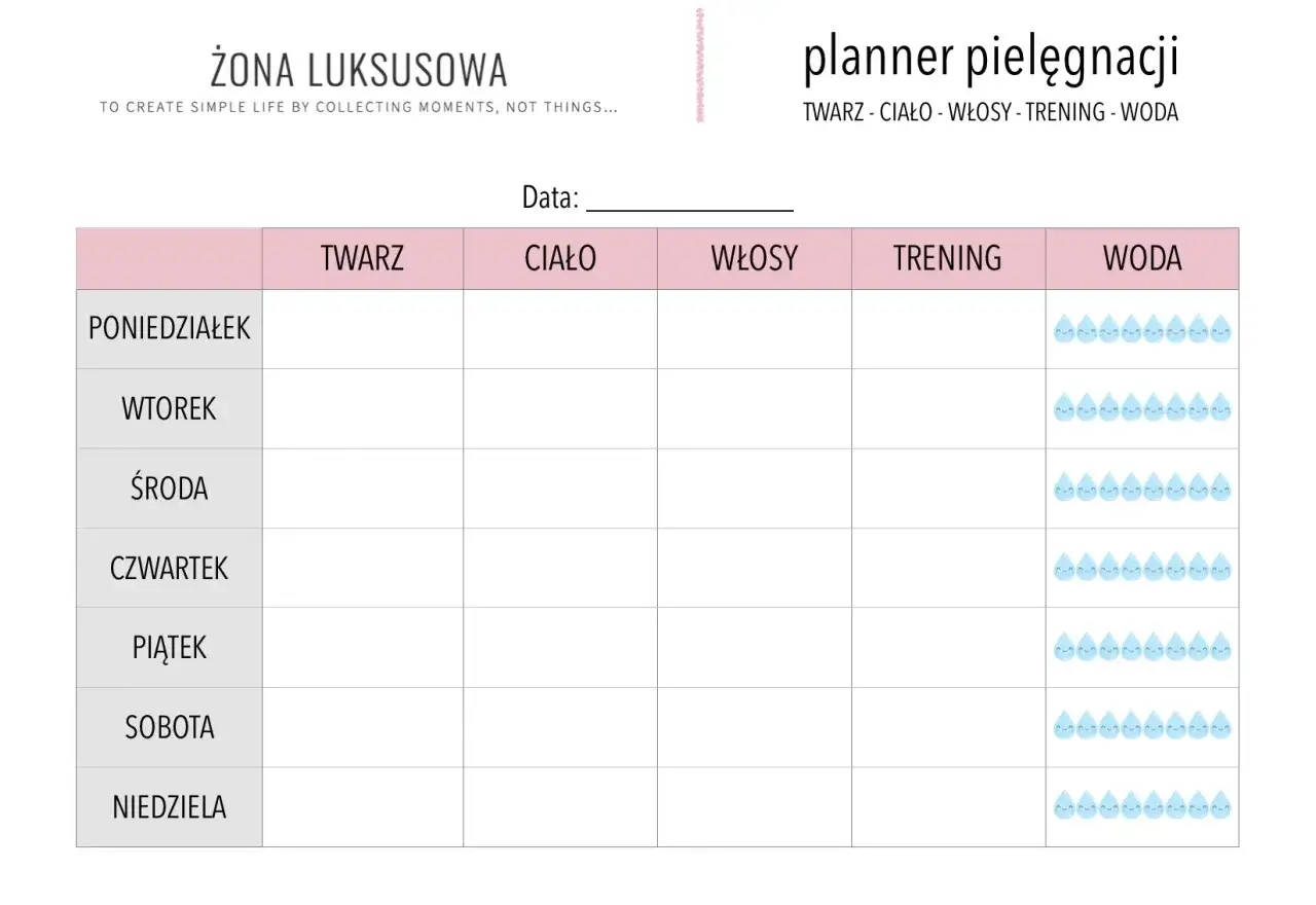 plan pielęgnacji cery w domu