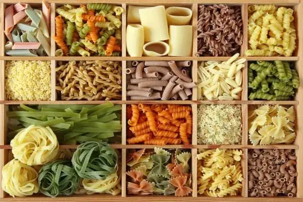 R&oacute;żne rodzaje makaron&oacute;w bezglutenowych