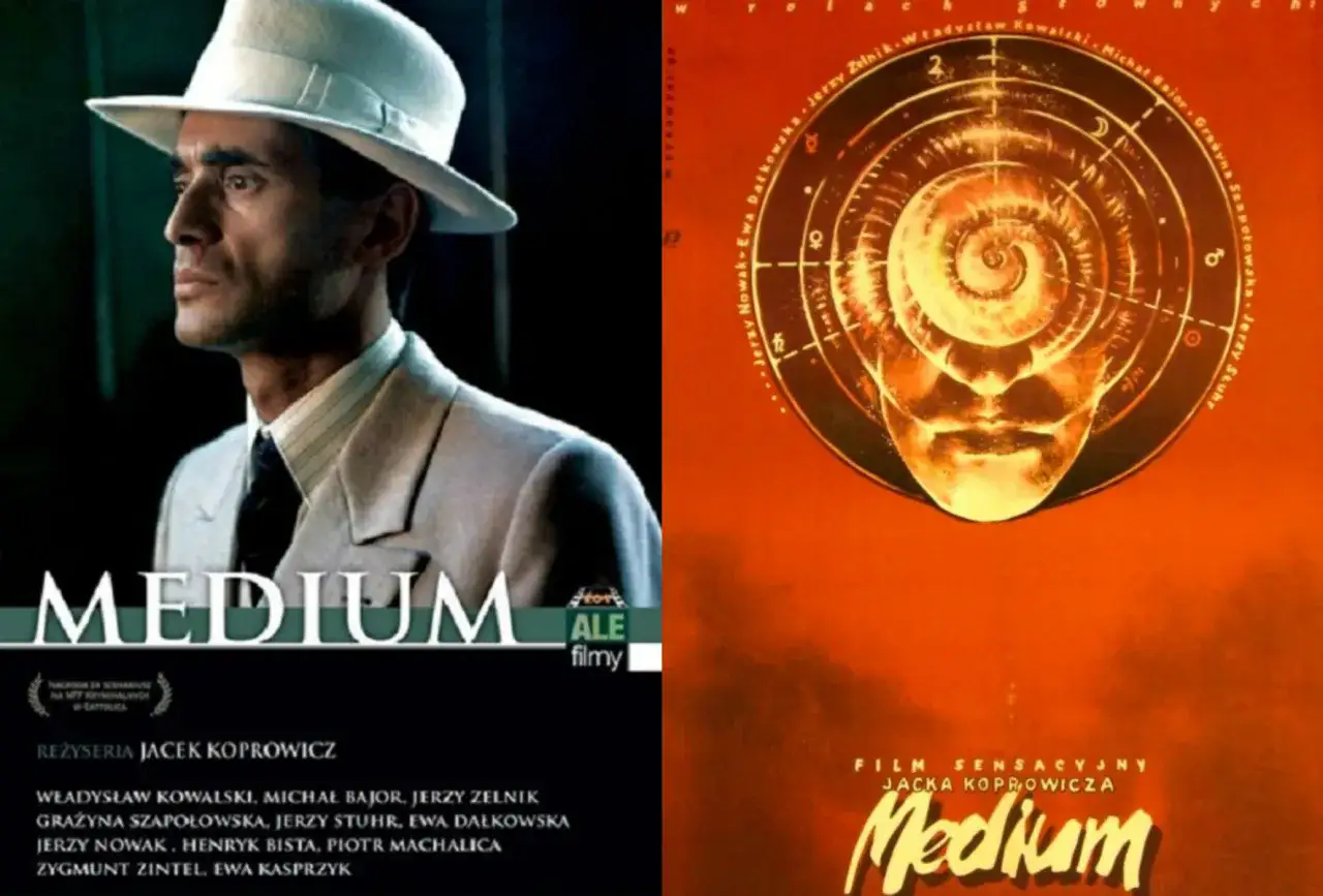 Plakaty filmów Jerzego Stuhra reżyserskich kolaż