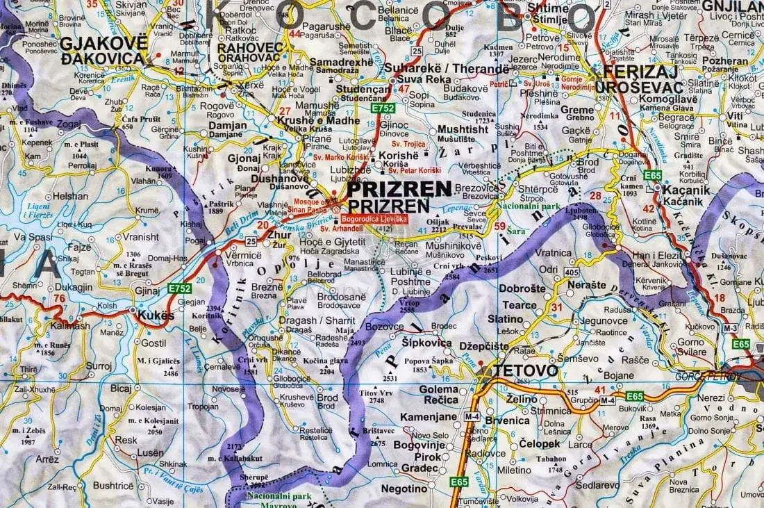 Mapa trasy Polska Węgry Serbia Czarnogóra