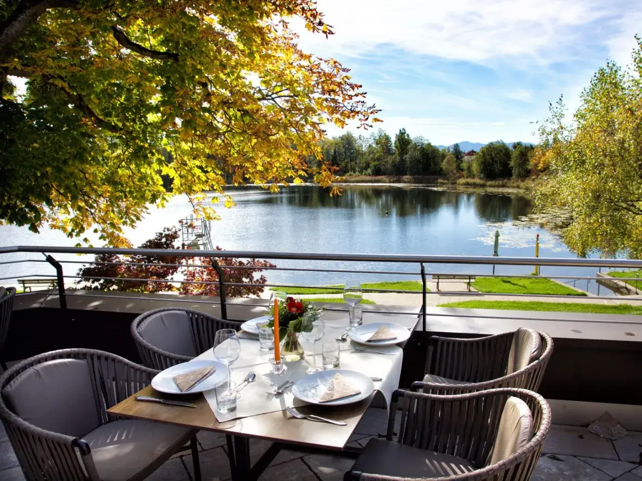 &Ouml;schlesee Seebad Restaurant Panoramablick