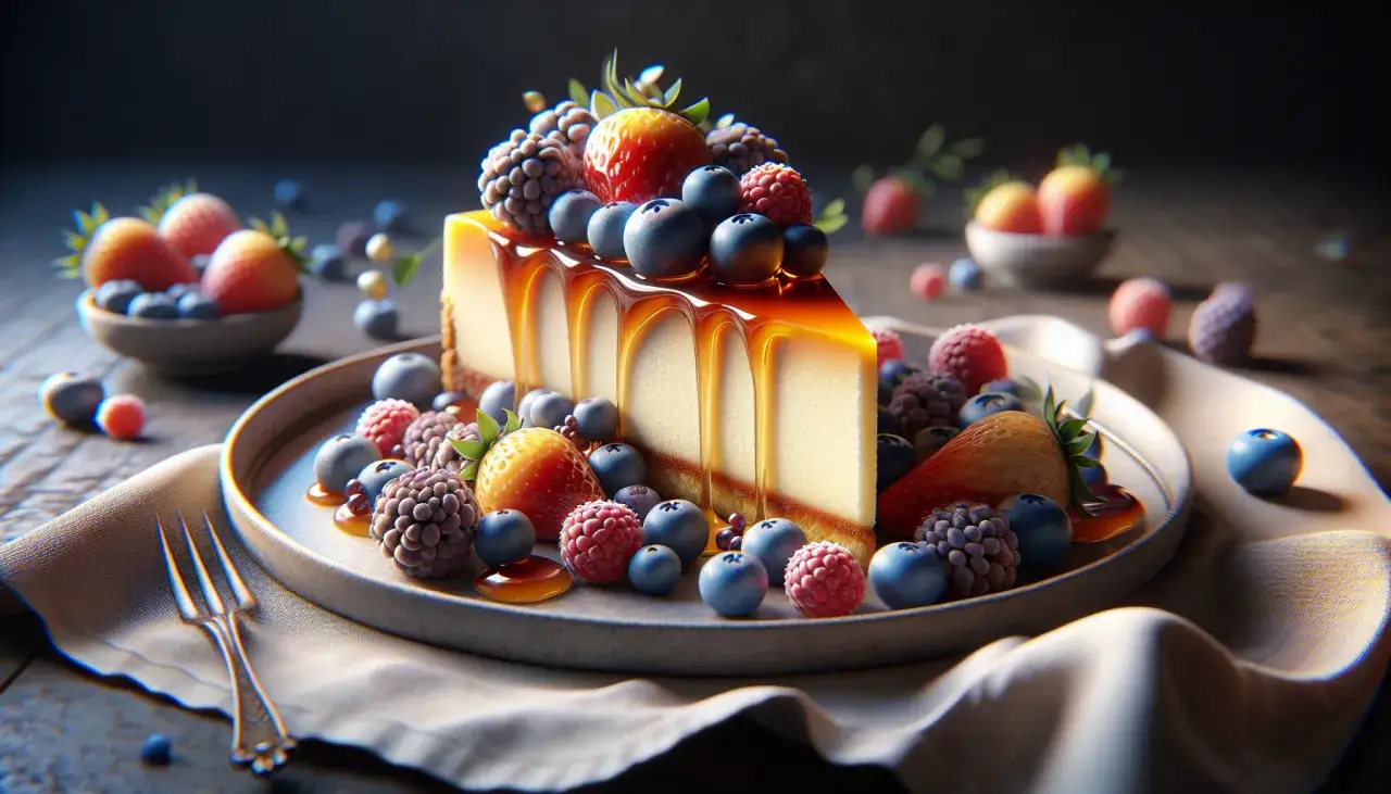 Idealny sernik zaczyna się od dobrego kruchego ciasta. Ten kawałek z owocami i karmelem to dowód.