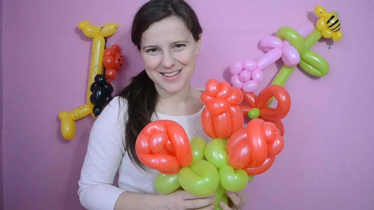 R&oacute;ża z balon&oacute;w instrukcja