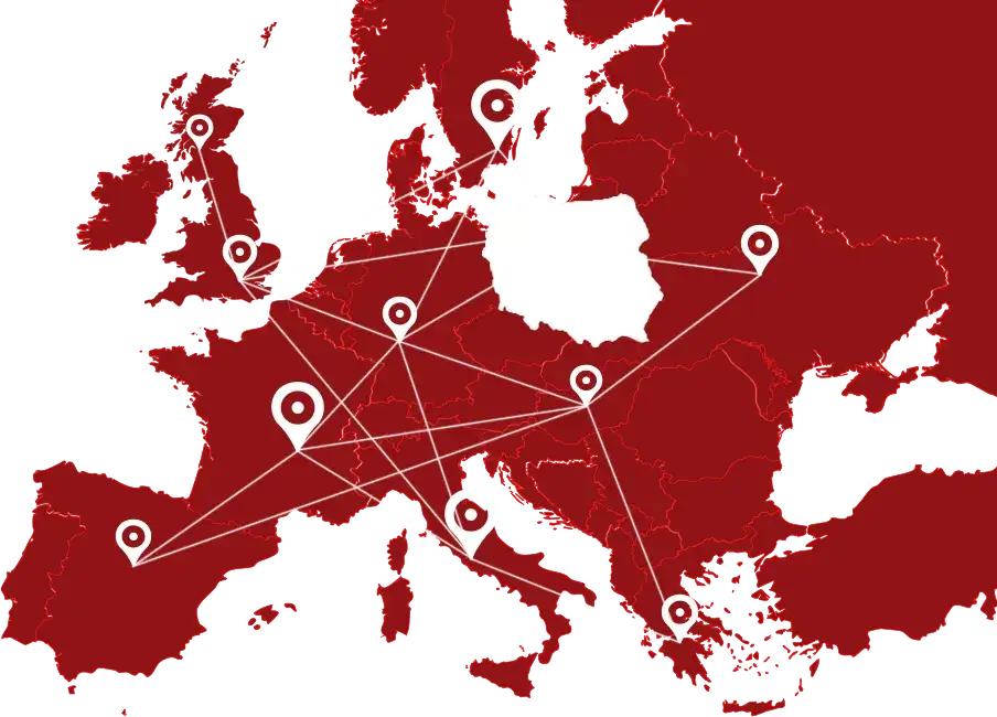 Mapa transportu międzynarodowego, logistyka