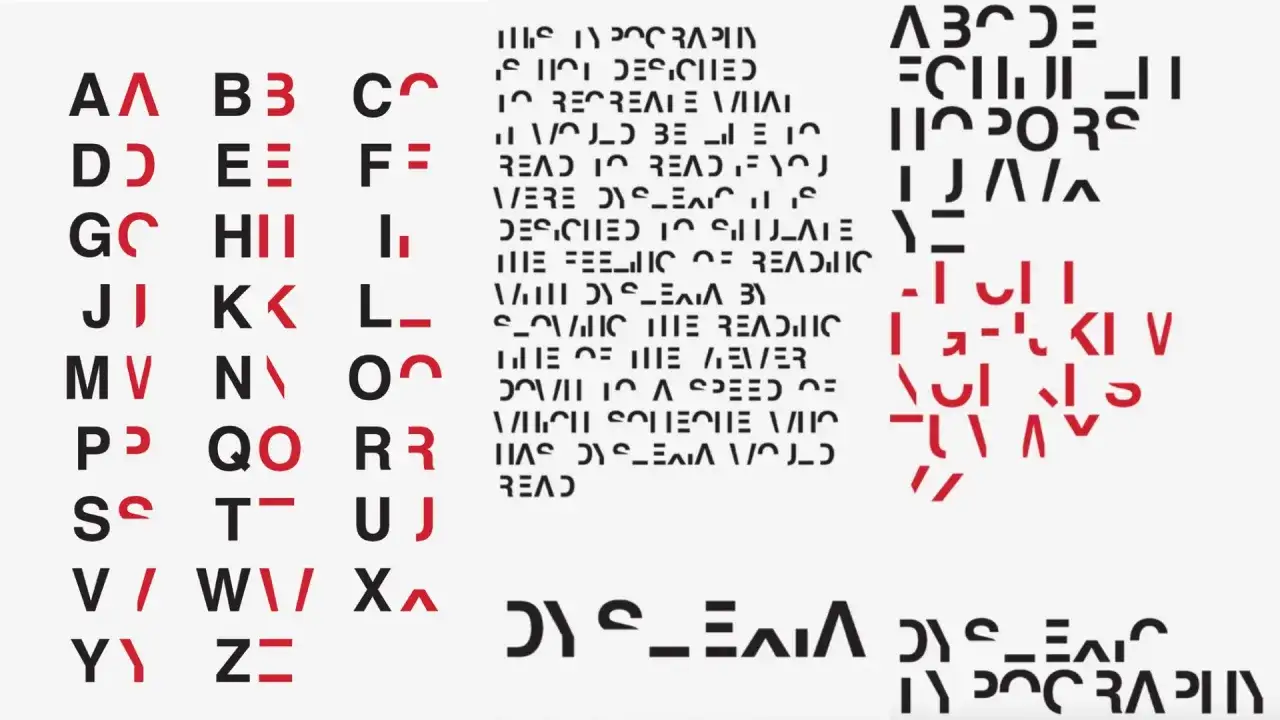 tekst widziany przez osobę z dysleksją, symulacja dysleksji