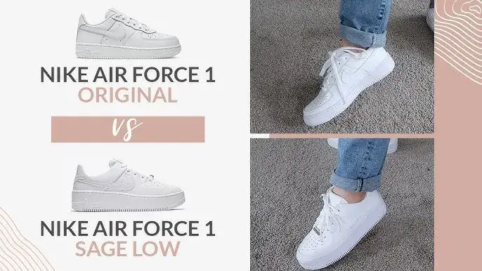 Nike Air Force 1 damskie vs młodzieżowe porównanie