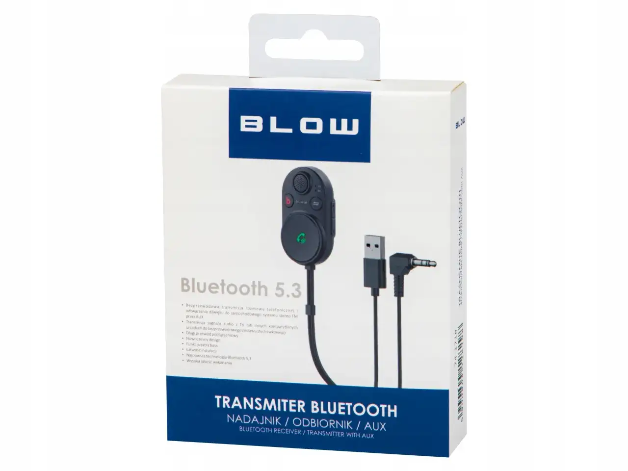 Adapter Bluetooth do telewizora z gniazdami optycznym i AUX