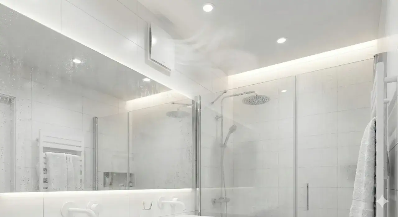 Wentylator łazienkowy działa, odprowadzając parę. Dowiedz się, jak wyczyścić wentylator łazienkowy, by działał sprawnie.