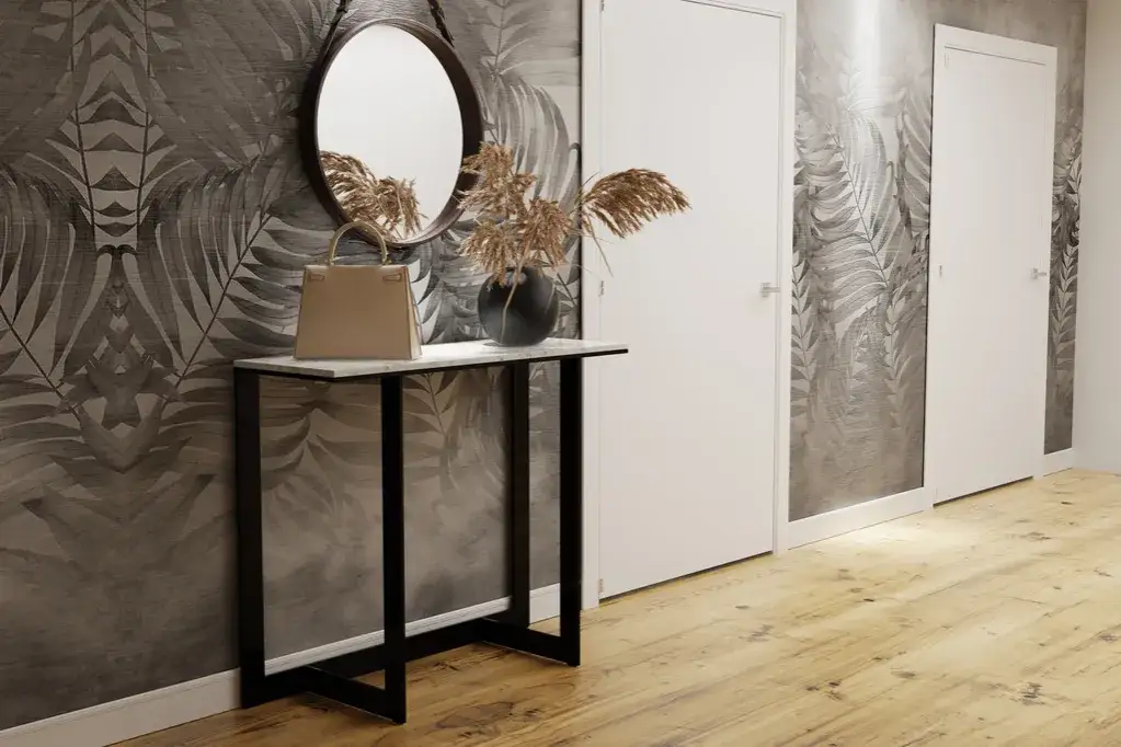 nowoczesne wykończenia ścian przedpokoju