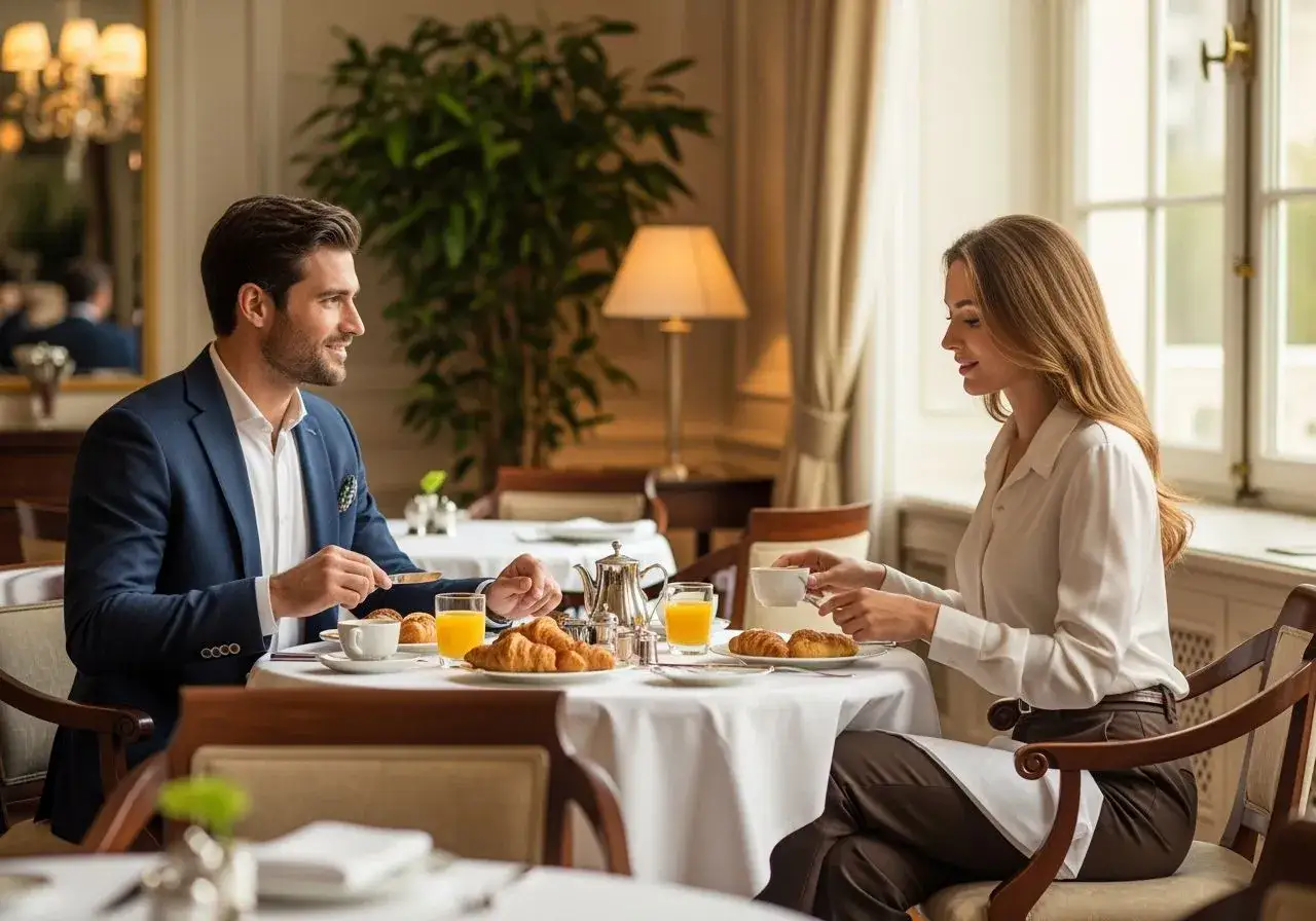 smart casual stylizacje hotel śniadanie