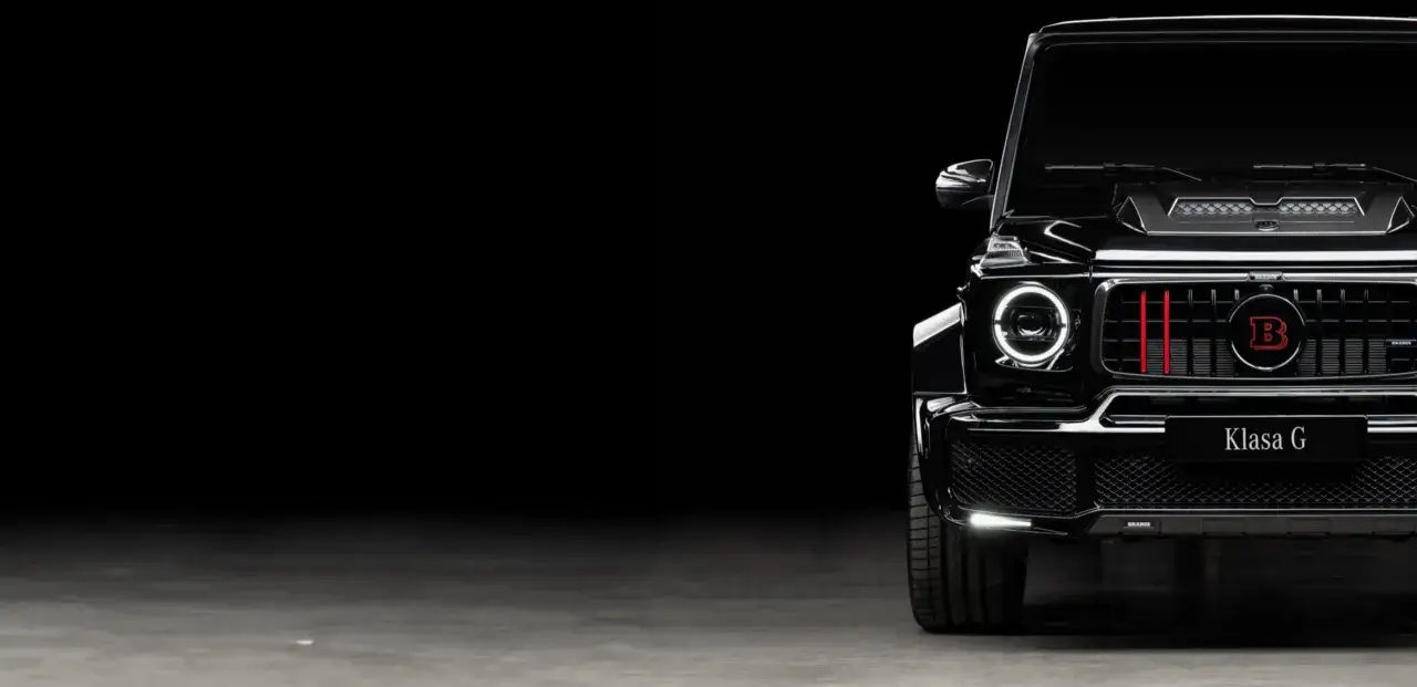 Czarny Brabus Klasa G z czerwonymi akcentami. Zastanawiasz się, ile kosztuje tuning Brabus?