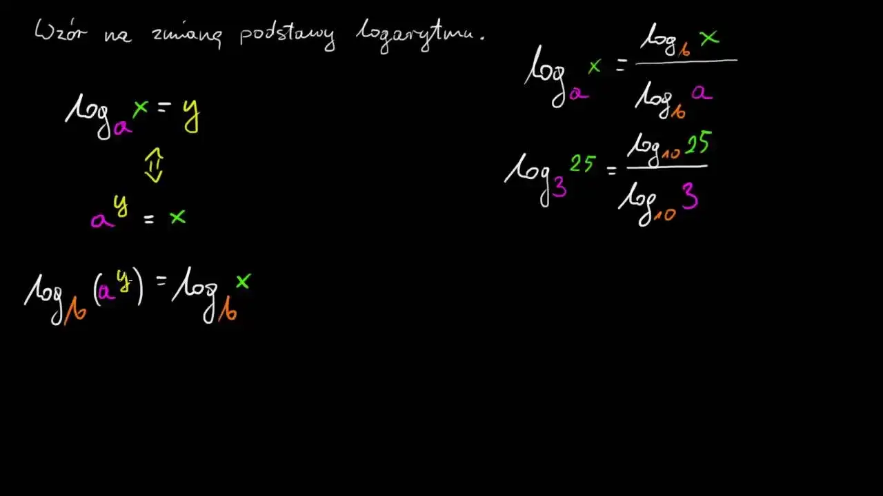Wzór na zmianę podstawy logarytmu przykład