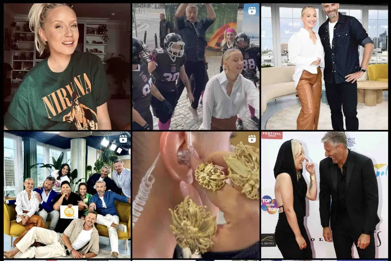 Sandra Hajduk w różnych stylizacjach, od sportowej po elegancką. Wiek nie gra roli w jej stylu.