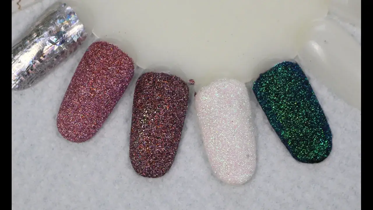 efekty pyłk&oacute;w na paznokciach lustro syrenka holo szron