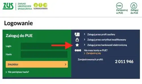 logowanie PUE ZUS
