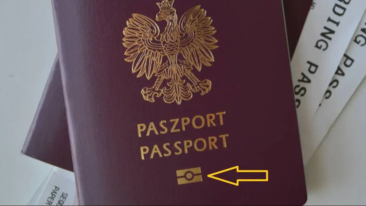 polski paszport biometryczny okładka symbol