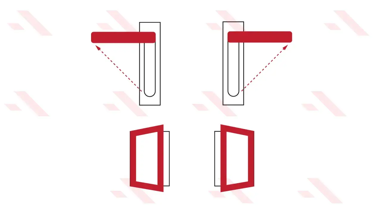 Ilustracja pokazuje dwa sposoby otwierania okien: uchylne i rozwierane.