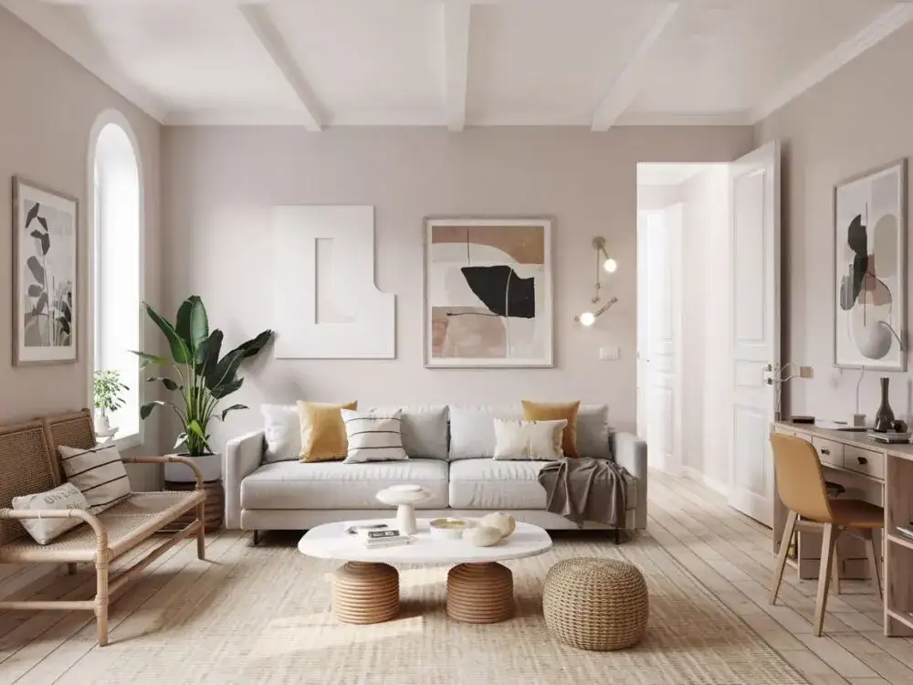 ściany optycznie powiększające pomieszczenie, pomysły na małe pokoje