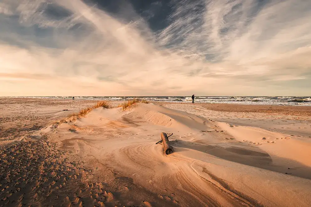Krajobraz plaży z Łeby do ruchomych wydm, Słowiński Park Narodowy