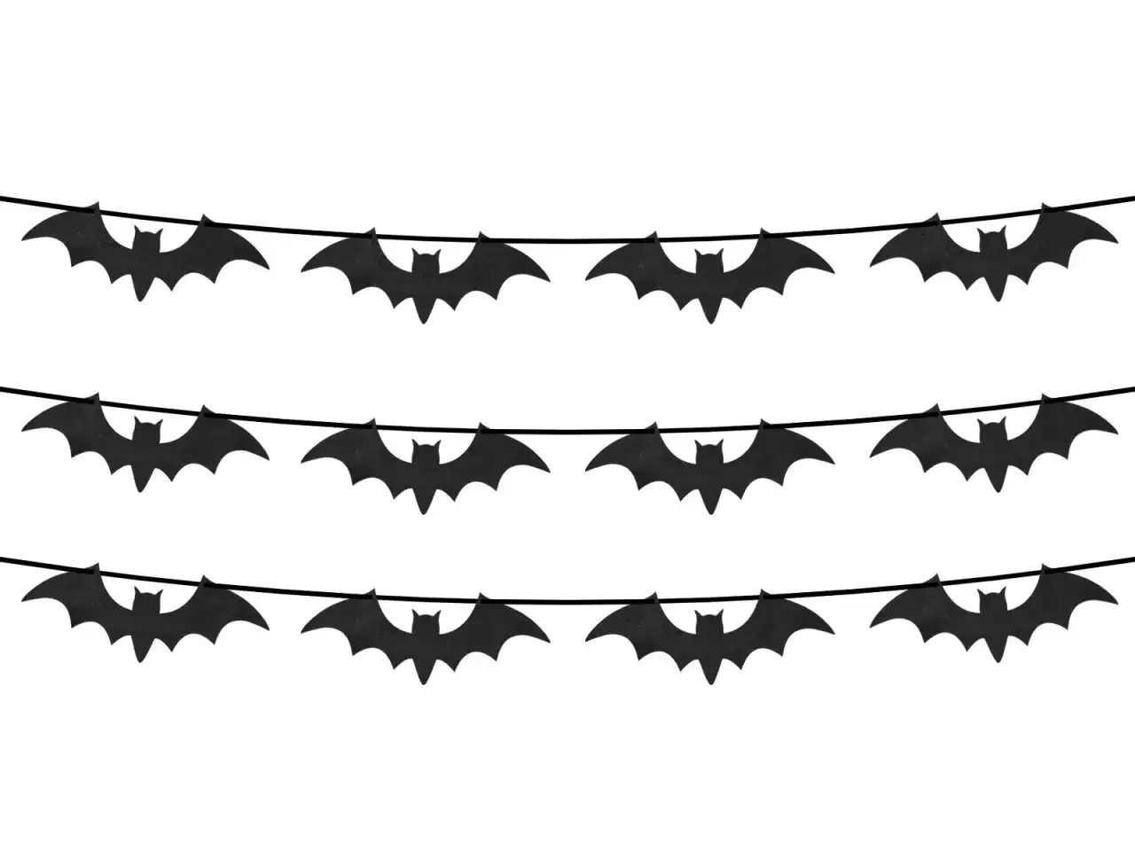 Girlanda Halloween papierowe nietoperze duchy