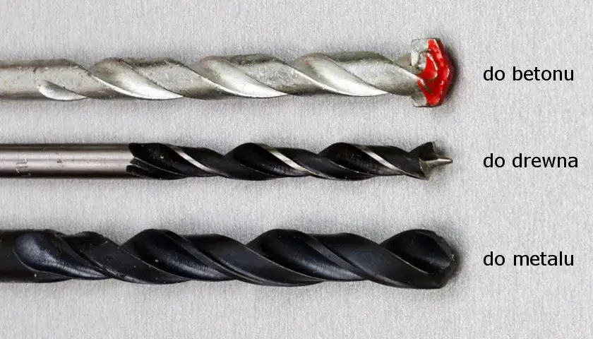 różne rodzaje wierteł do metalu drewna betonu porównanie