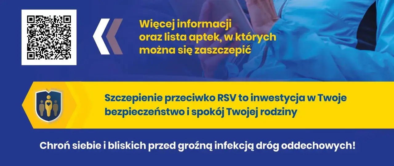 Szczepienie przeciwko RSV to inwestycja w bezpieczeństwo rodziny. Chroń siebie i bliskich przed infekcją dr&oacute;g oddechowych. Więcej informacji o szczepieniu RSV znajdziesz po zeskanowaniu kodu QR.