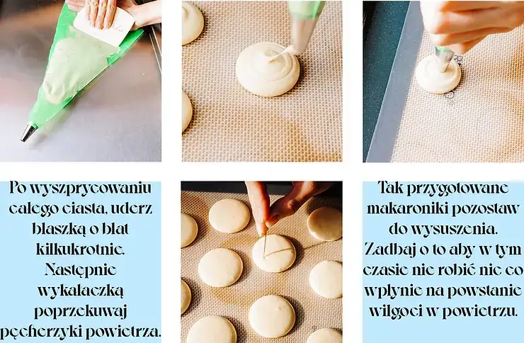 składniki do makaronik&oacute;w, waga kuchenna