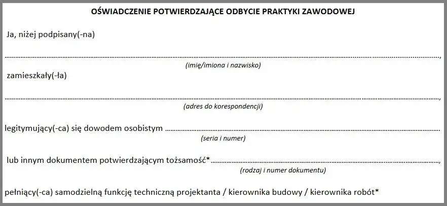 wzór umowy o praktyki zawodowe puste pola