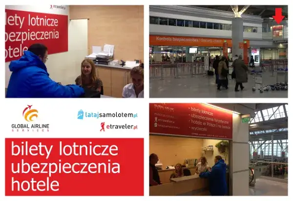 kasa biletowa na lotnisku Chopina w Warszawie