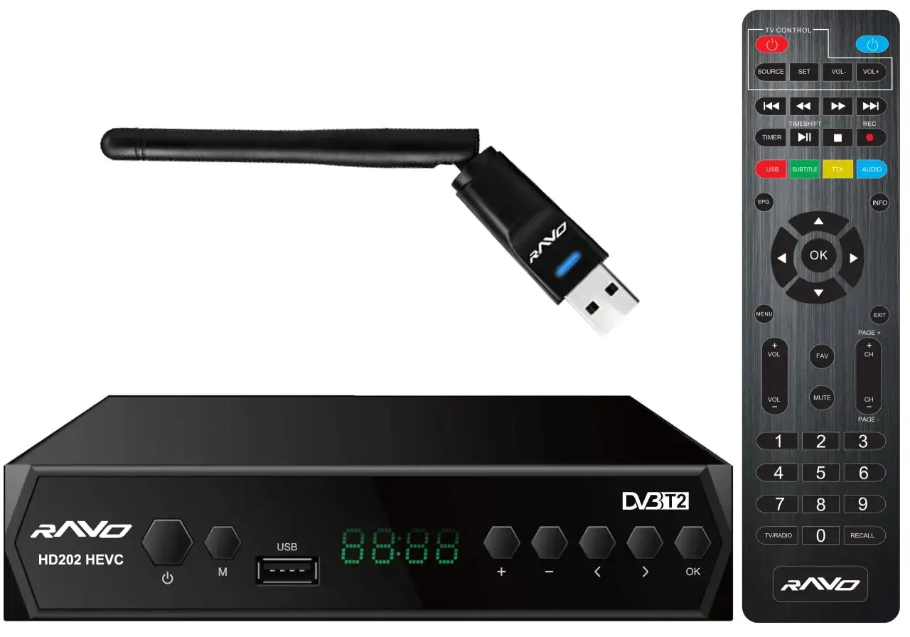 DVB-T2 receiver with WiFi
