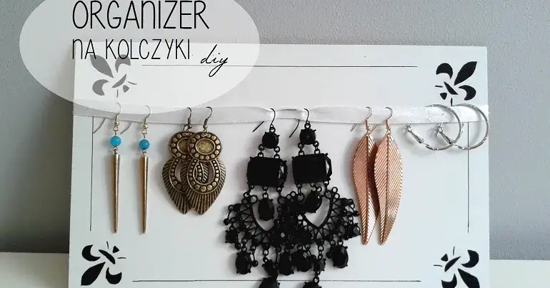 DIY organizer na kolczyki ramka