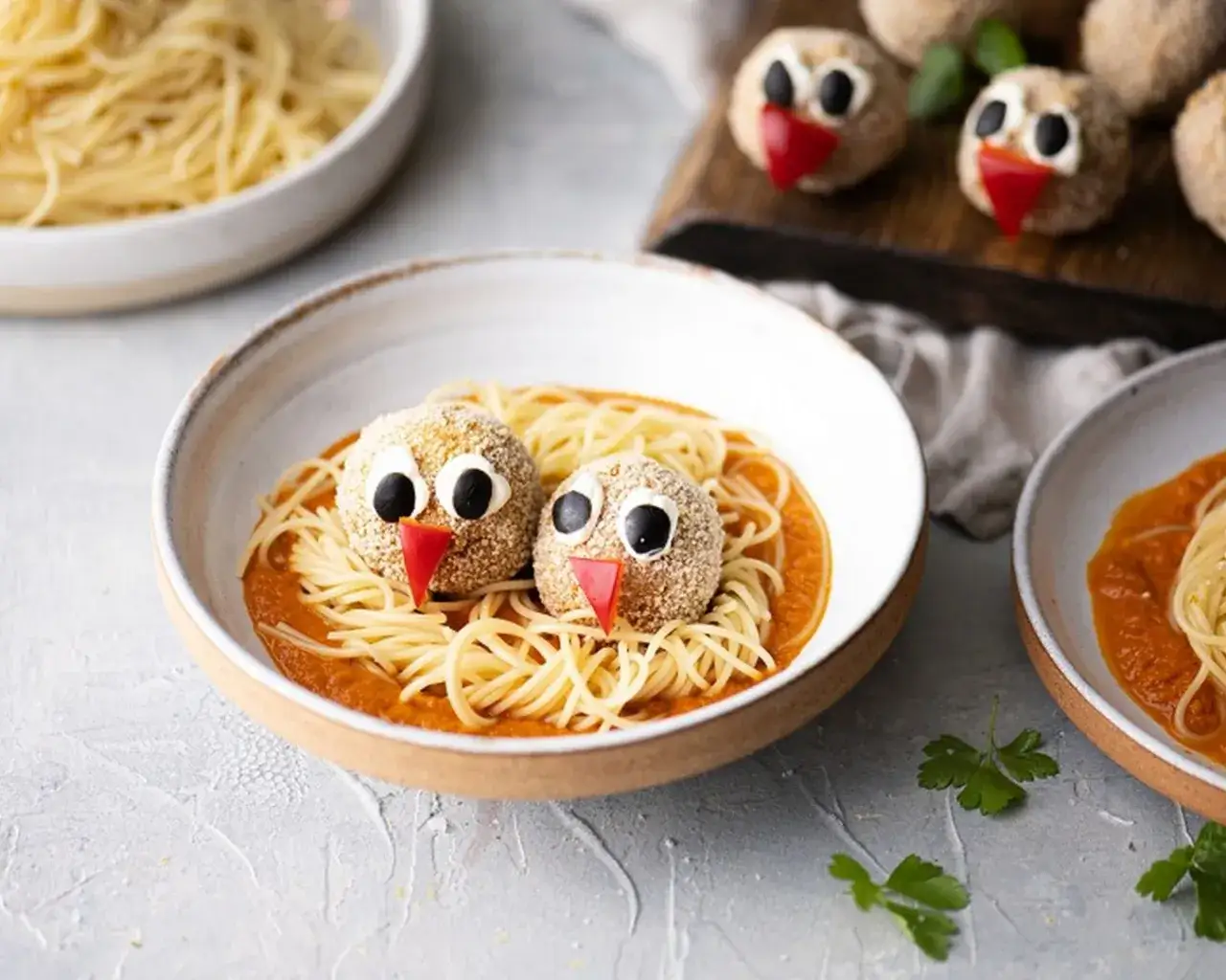 spaghetti dla dzieci kreatywne podanie zabawne kształty