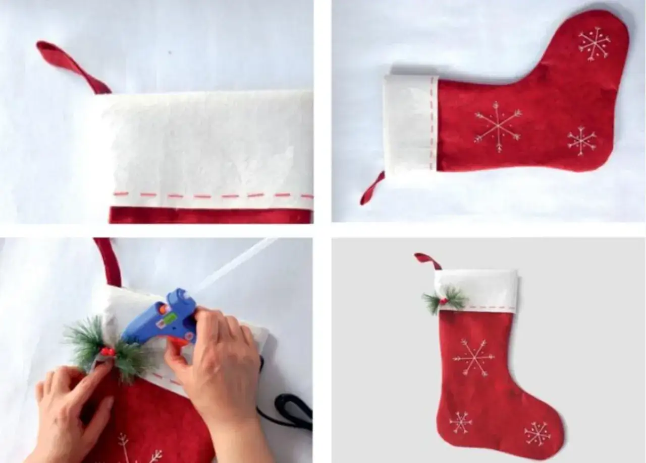 Skarpety świąteczne DIY dla dzieci z papieru