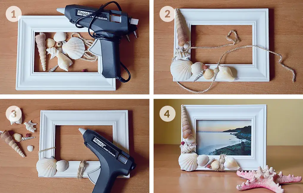 różne ramki na zdjęcia diy materiały