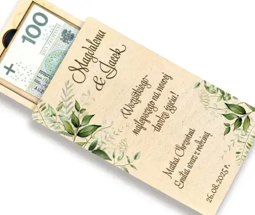 prezent świadek koperta pieniądze wesele