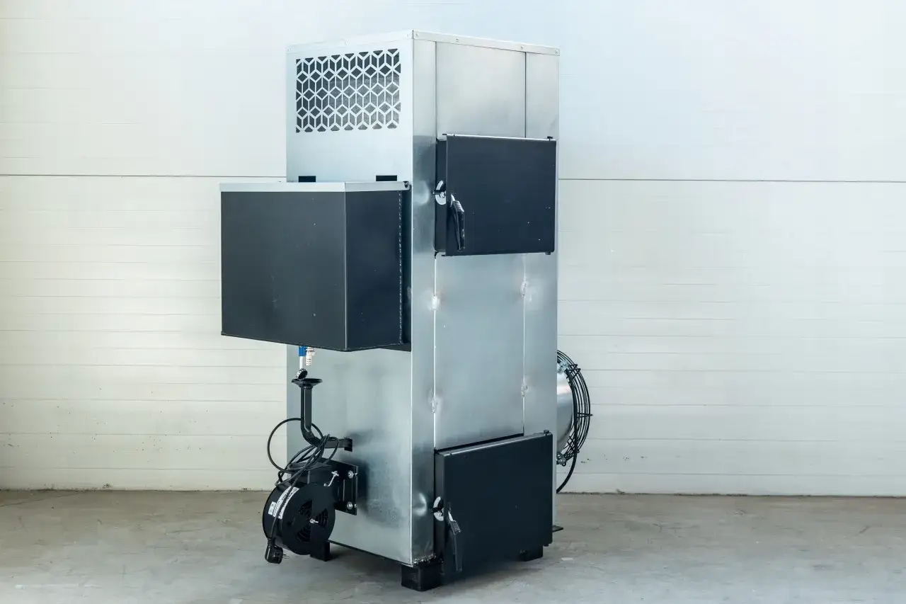 Różne typy nagrzewnic warsztatowych, piec na olej przepracowany, pompa ciepła warsztat